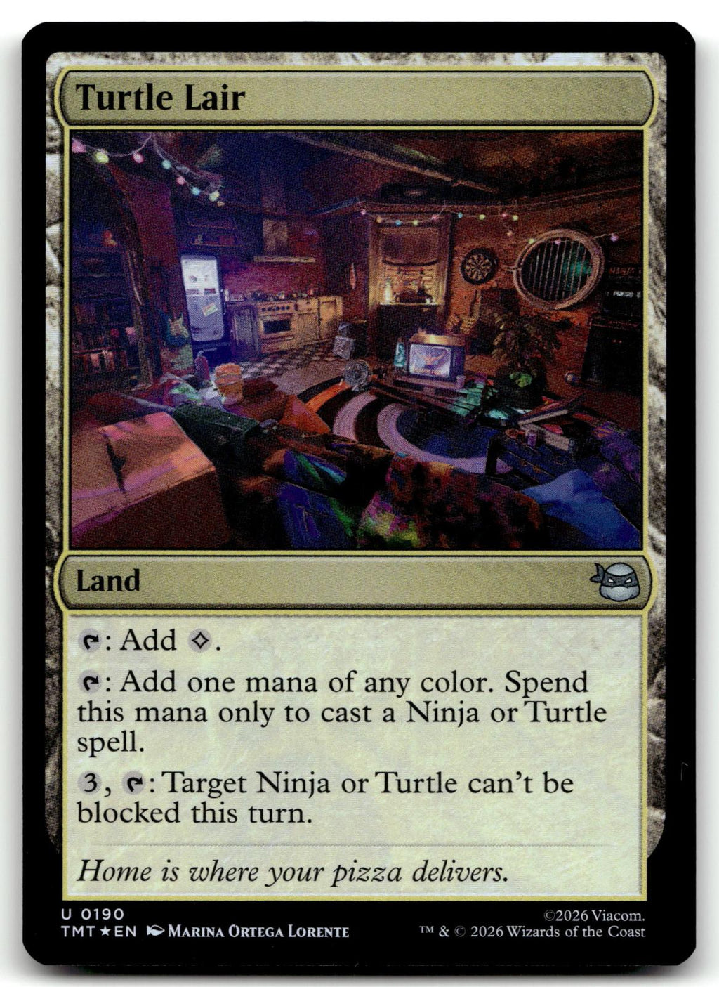 Turtle Lair 0190 Land Teenage Mutant Ninja Turtles Magic: The Gathering NM