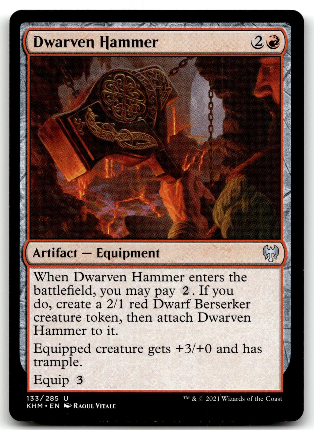Dwarven Hammer 133 Uncommon Kaldheim Magic: The Gathering Near Mint