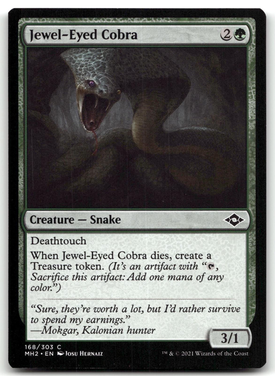 Jewel-Eyed Cobra 168 Common Modern Horizons 2 Magic: The Gathering Near Mint