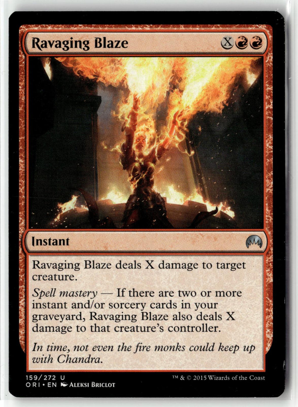 Ravaging Blaze 159 Uncommon Magic Origins Magic: The Gathering Near Mint