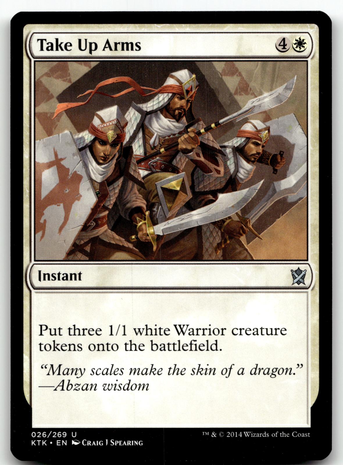 Take Up Arms 26 Uncommon Khans of Tarkir Magic: The Gathering Near Mint