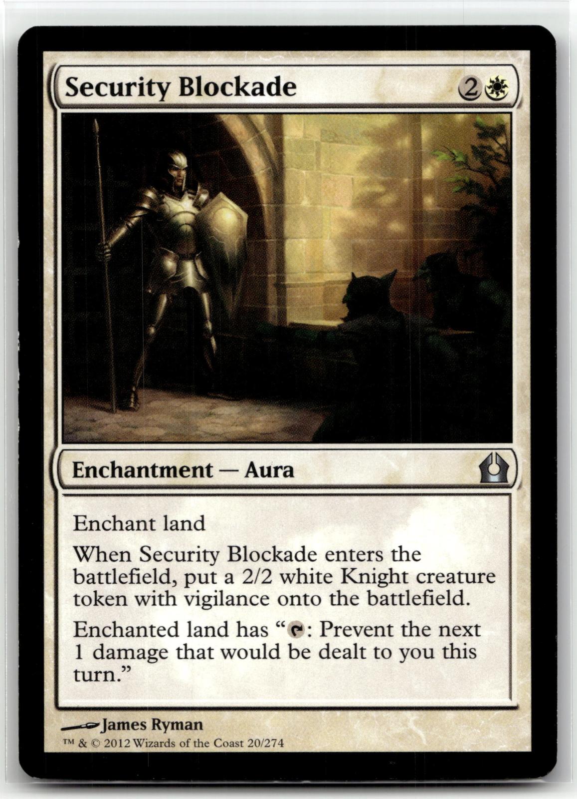 Security Blockade 20 Uncommon Return to Ravnica Magic: The Gathering Near Mint