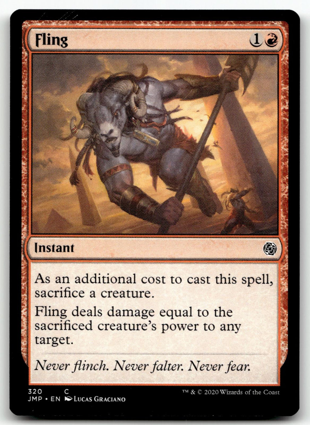 Fling 320 Common Jumpstart Magic: The Gathering Near Mint