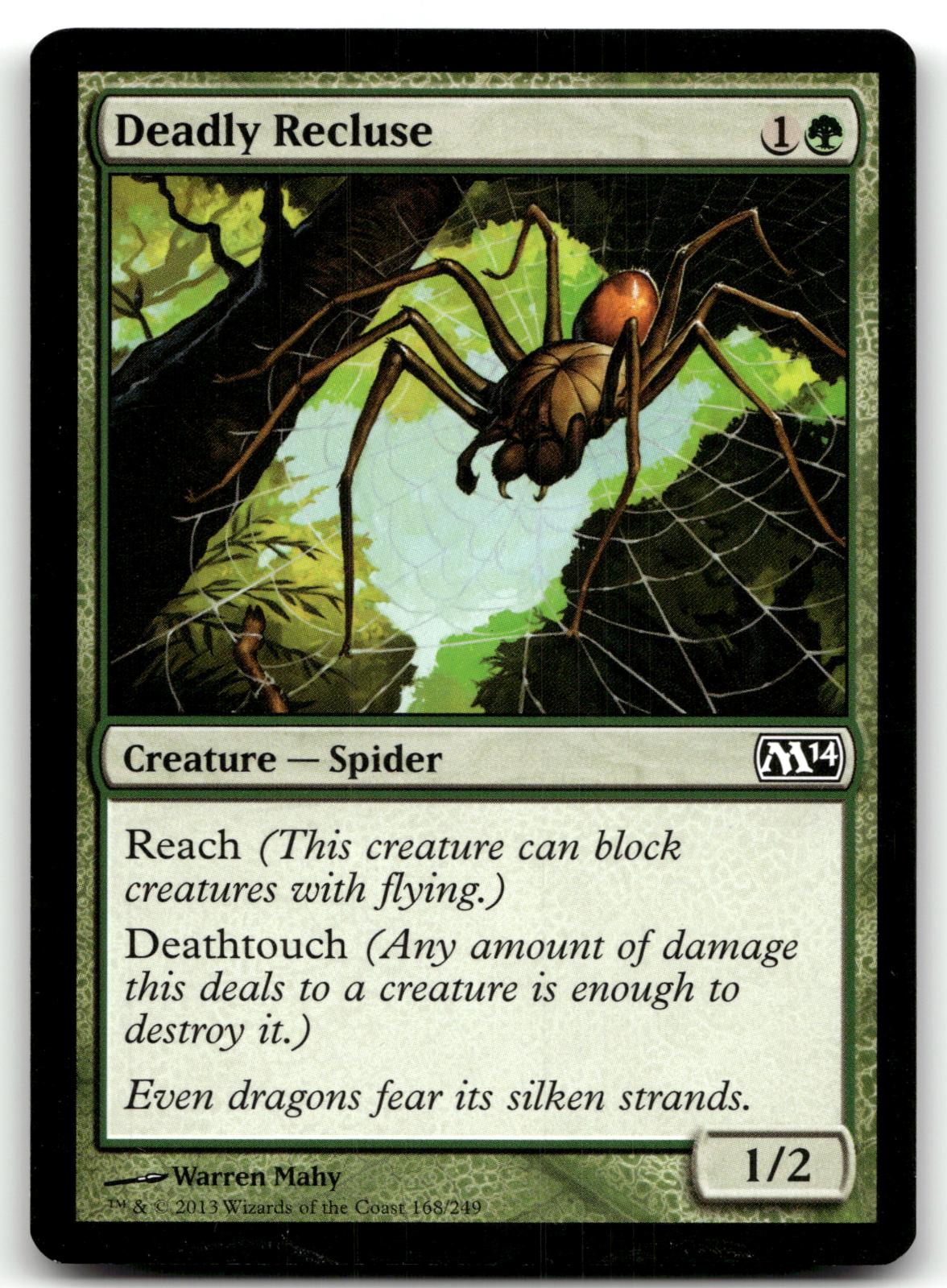 Deadly Recluse 168 Common Magic 2014 (M14) Magic: The Gathering Near Mint