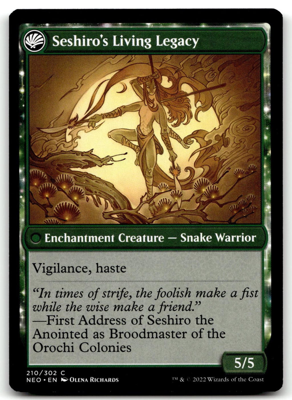 Tales of Master Seshiro 210 Kamigawa: Neon Dynasty Magic: The Gathering NM