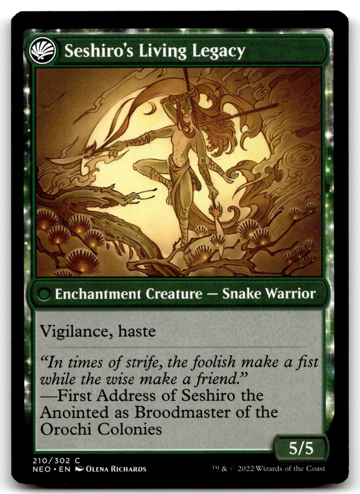 Tales of Master Seshiro 210 Kamigawa: Neon Dynasty Magic: The Gathering NM