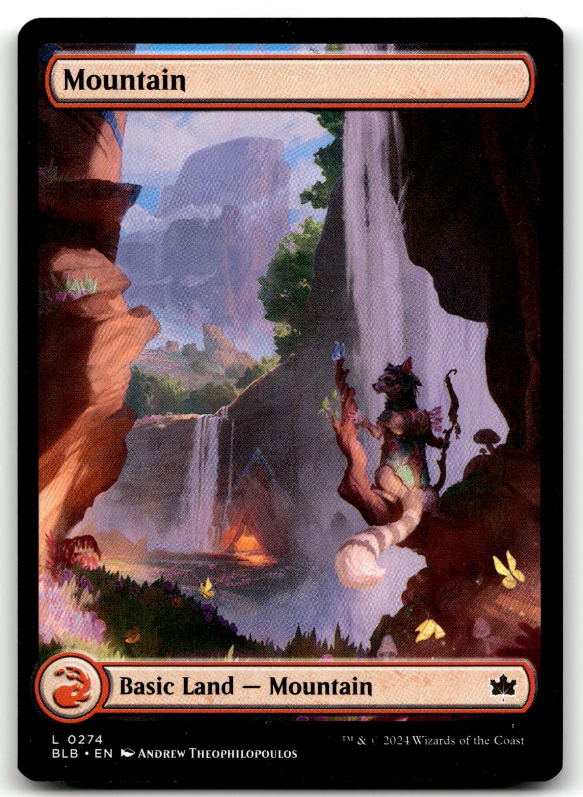Mountain (0274) 274 Land Bloomburrow Magic: The Gathering Near Mint