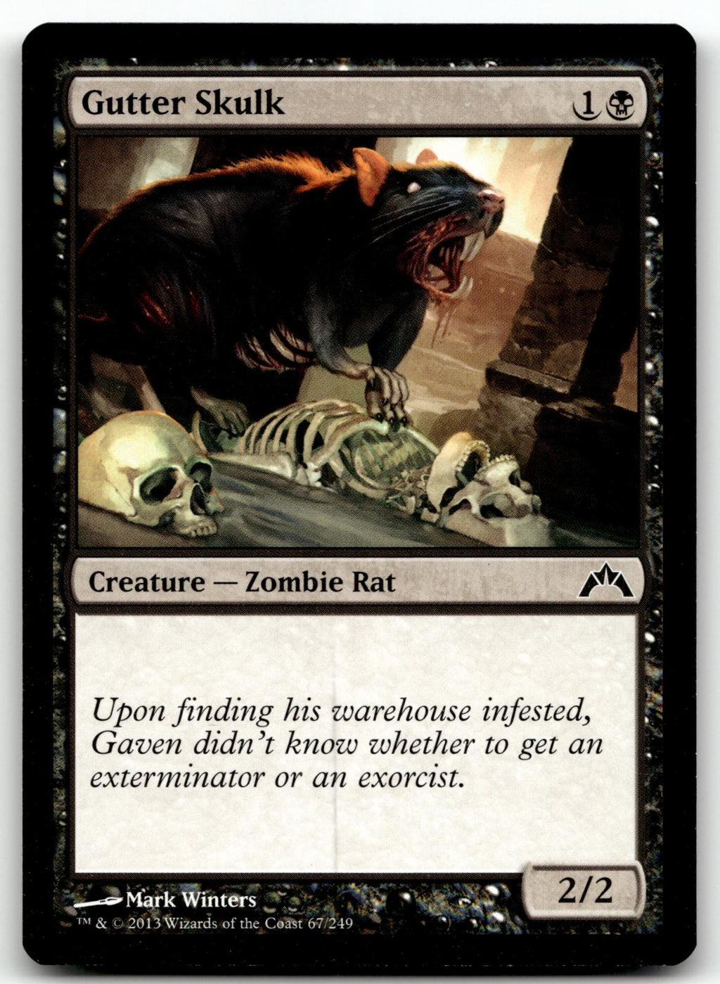 Gutter Skulk 67 Common Gatecrash Magic: The Gathering Near Mint