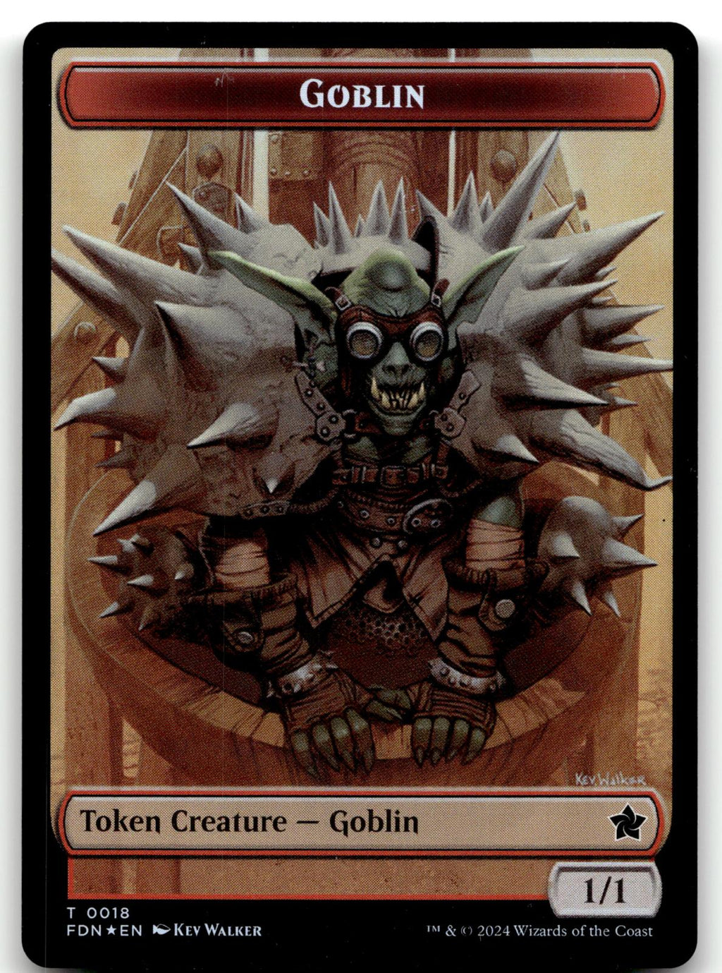 Goblin // Insect Doubled-Sided Token 18 // 21 Foundations Magic: The Gathering Foil NM