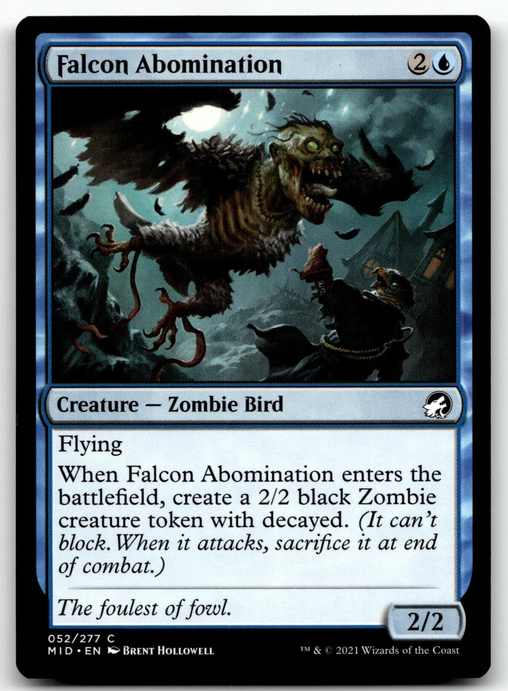 Falcon Abomination 52 Common Innistrad: Midnight Hunt Magic: The Gathering NM
