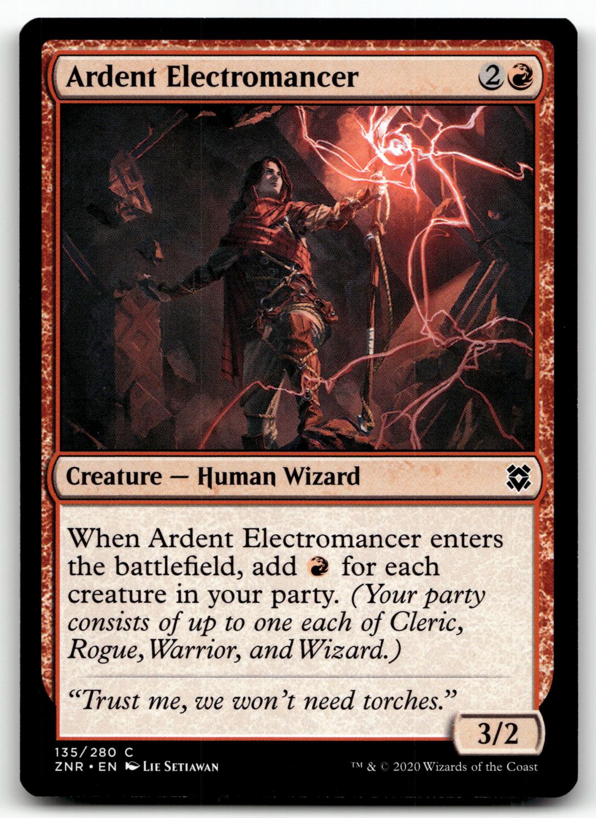 Ardent Electromancer 135 Common Zendikar Rising Magic: The Gathering Near Mint