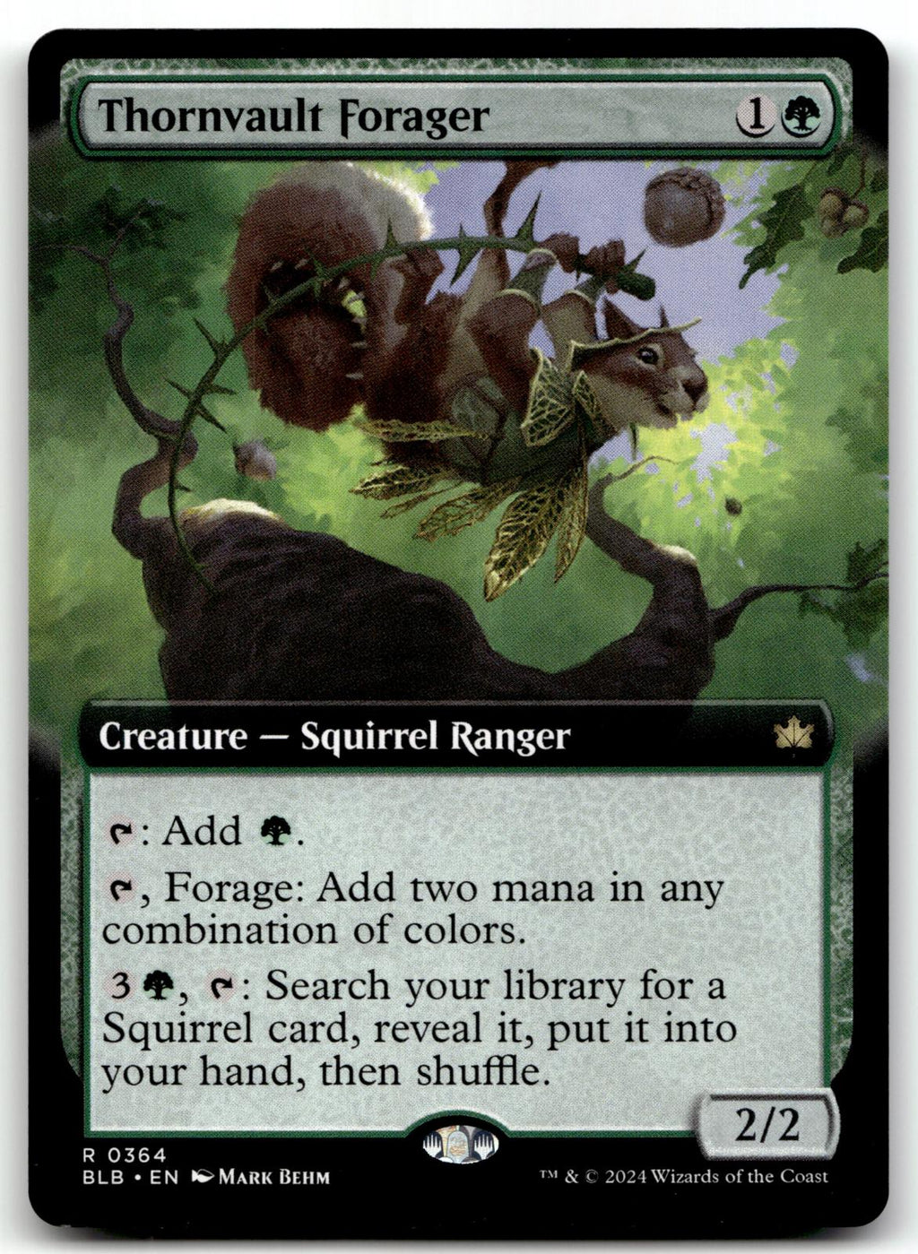 Thornvault Forager (Extended Art) 364 Rare Bloomburrow Magic: The Gathering NM