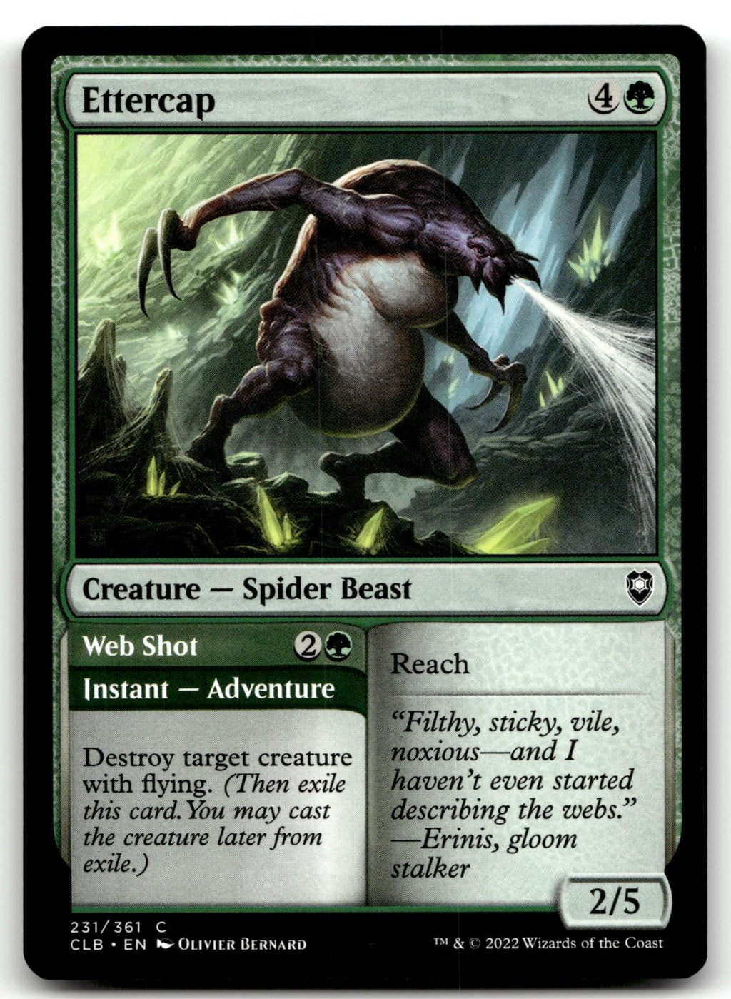Ettercap 231 Commander Legends: Battle for Baldur's Gate Magic: The Gathering NM