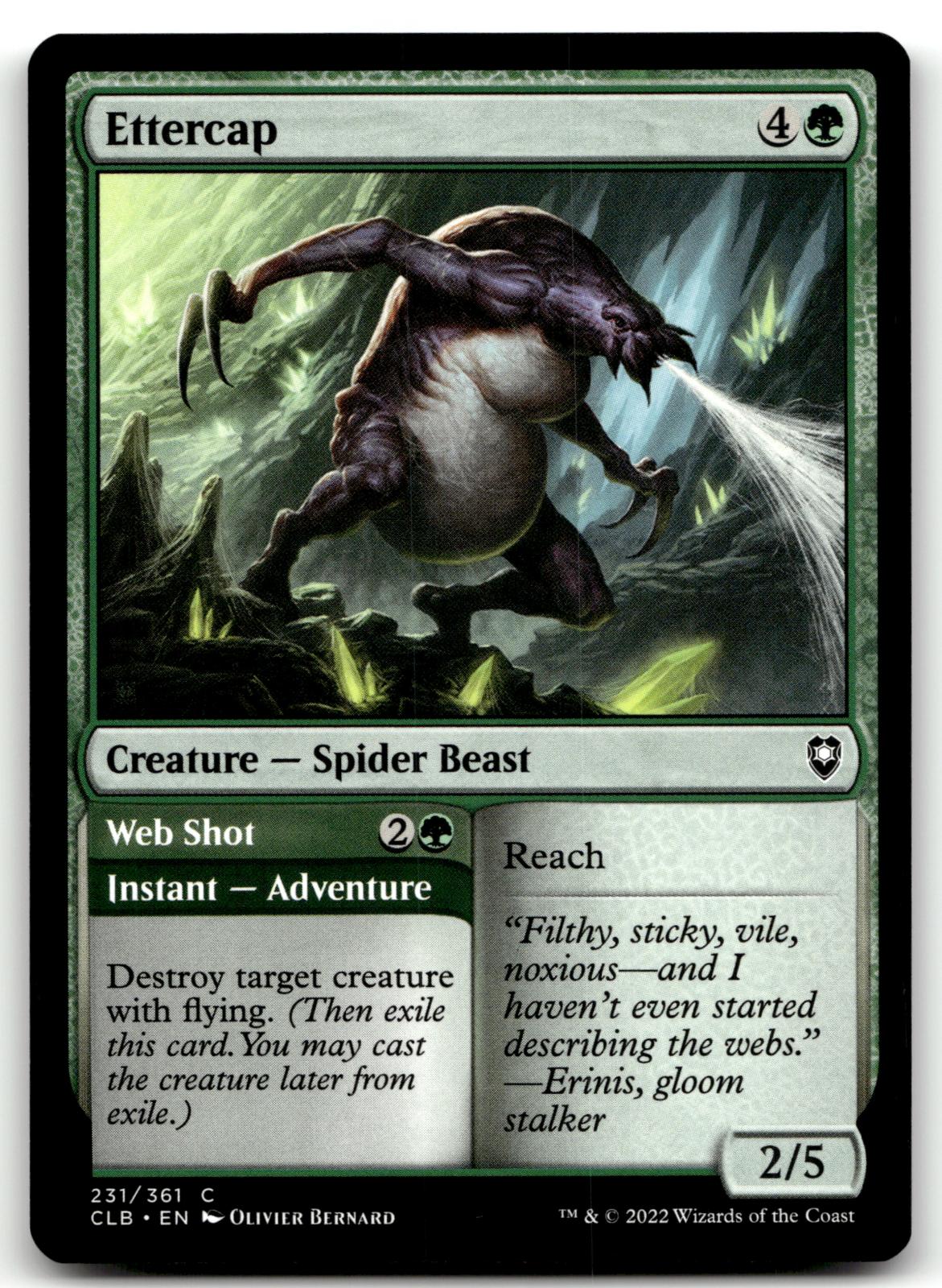 Ettercap 231 Commander Legends: Battle for Baldur's Gate Magic: The Gathering NM