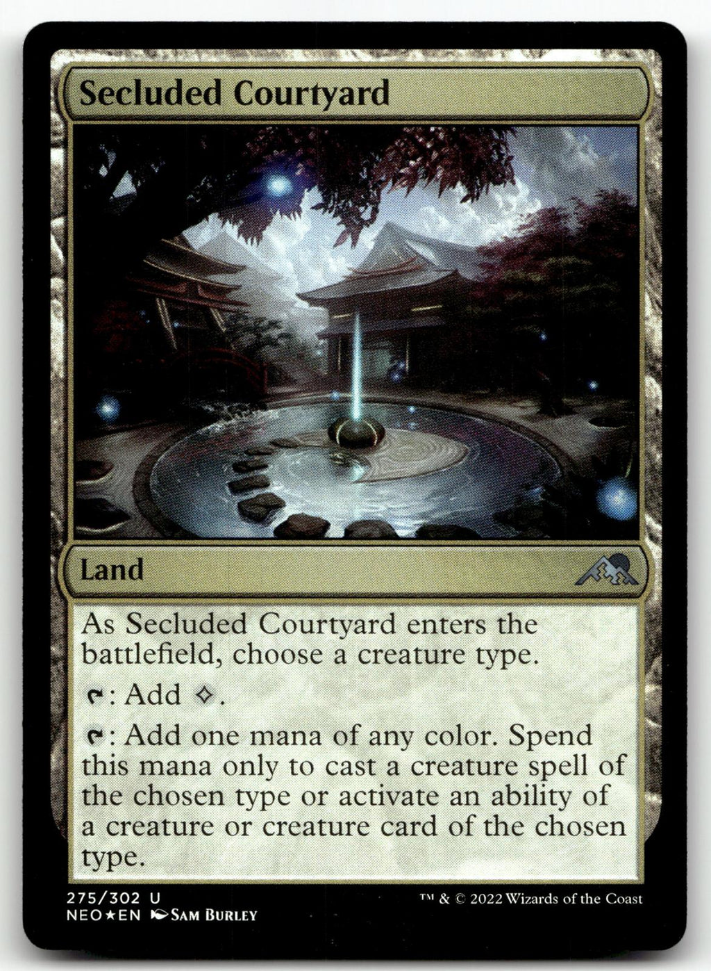 Secluded Courtyard 275 Kamigawa: Neon Dynasty Magic: The Gathering Foil NM