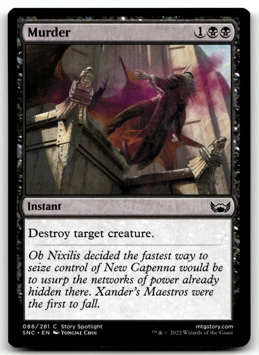 Murder 88 Common Streets of New Capenna Magic: The Gathering Near Mint