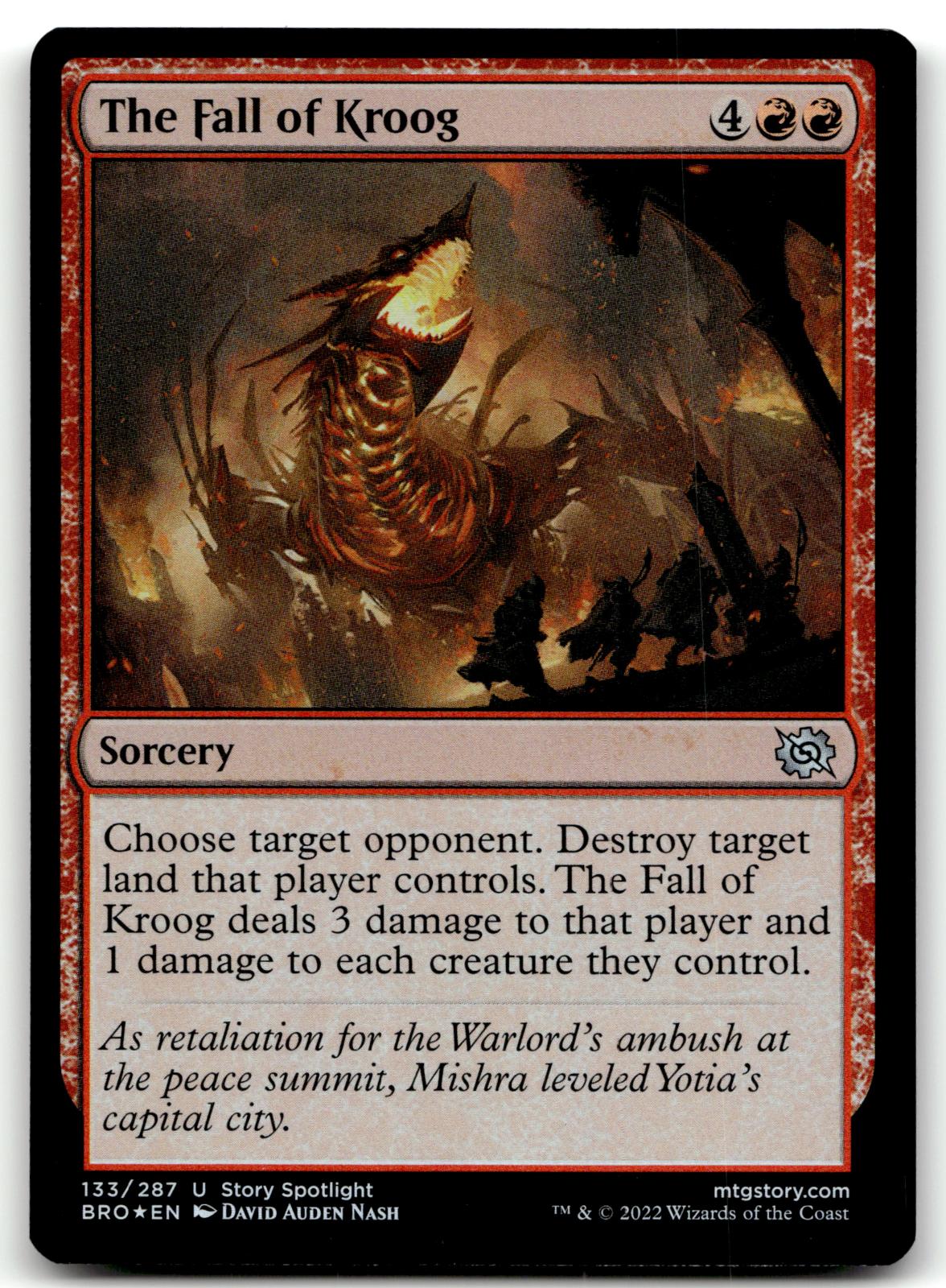 The Fall of Kroog 133 Uncommon The Brothers' War Magic: The Gathering Foil NM