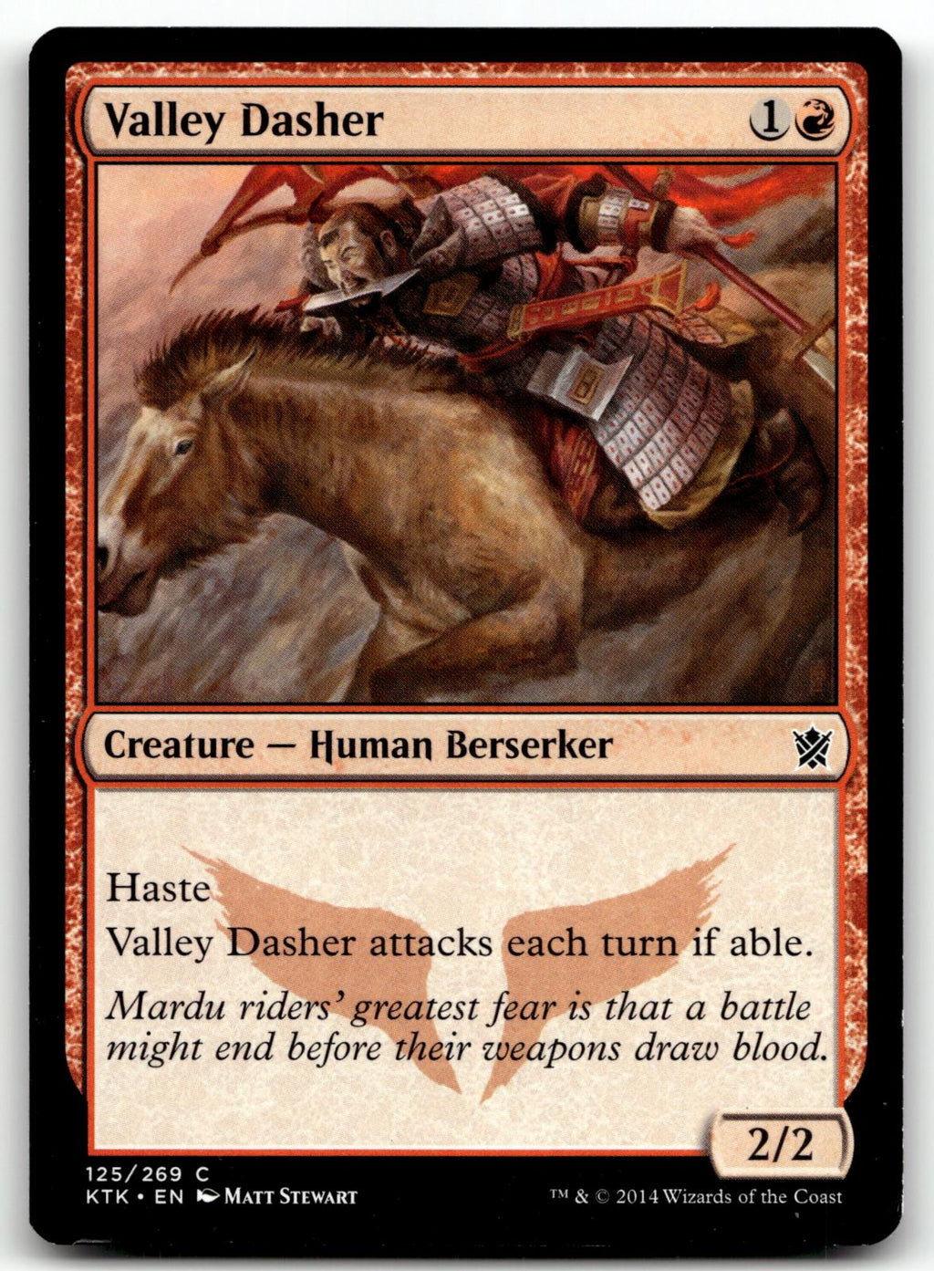 Valley Dasher 125 Common Khans of Tarkir Magic: The Gathering Near Mint