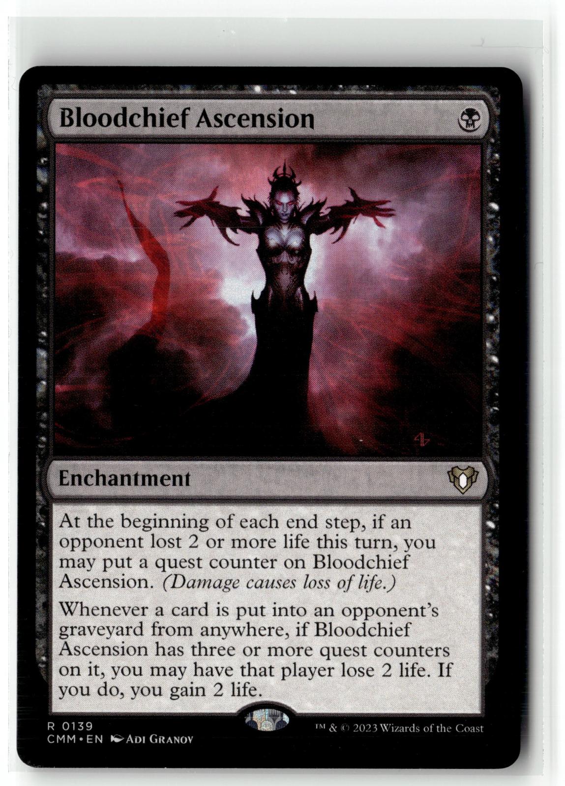 Bloodchief Ascension 139 Rare Commander Masters Magic: The Gathering Near Mint