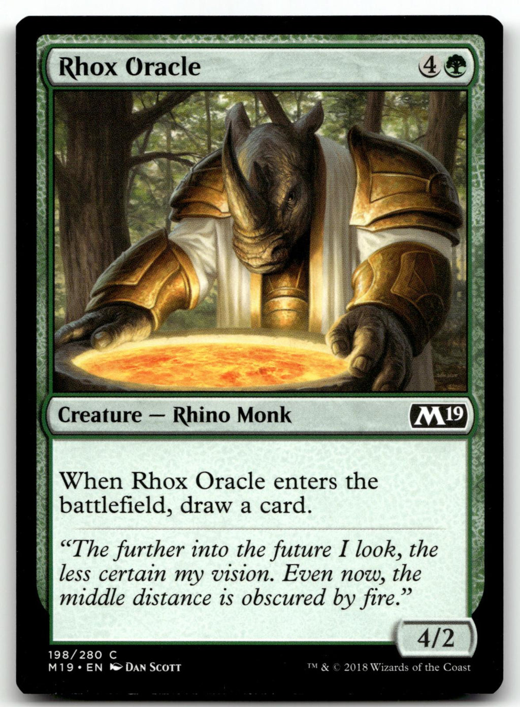 Rhox Oracle 198 Common Core Set 2019 Magic: The Gathering Near Mint