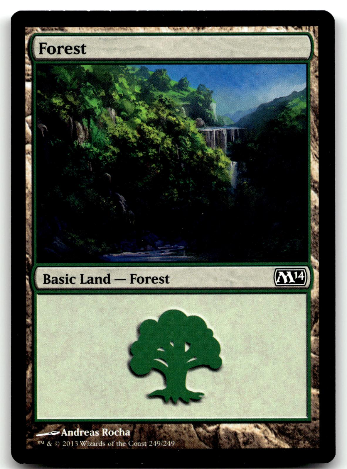 Forest (249) 249 Land Magic 2014 (M14) Magic: The Gathering Near Mint