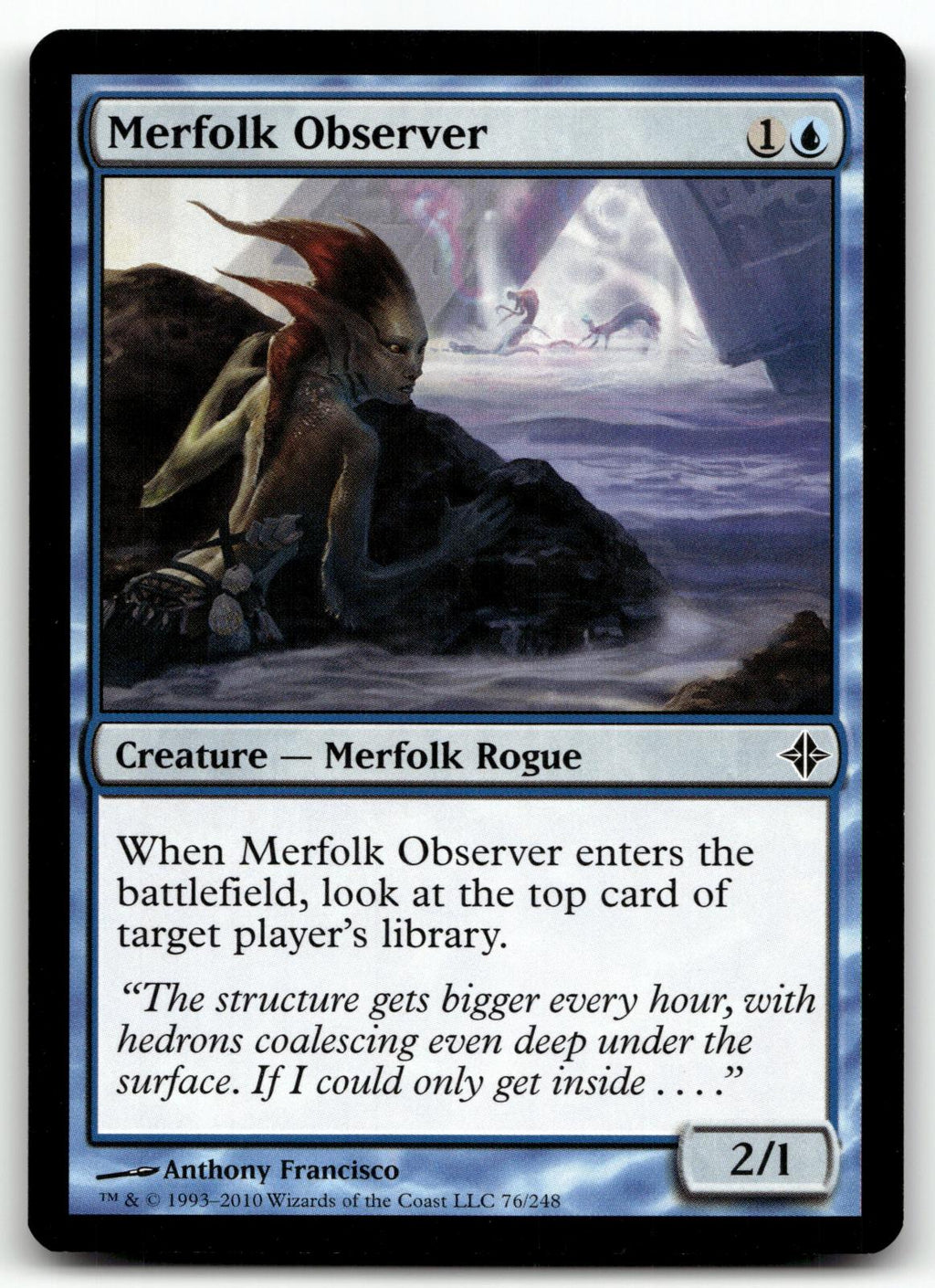 Merfolk Observer 76 Common Rise of the Eldrazi Magic: The Gathering Near Mint