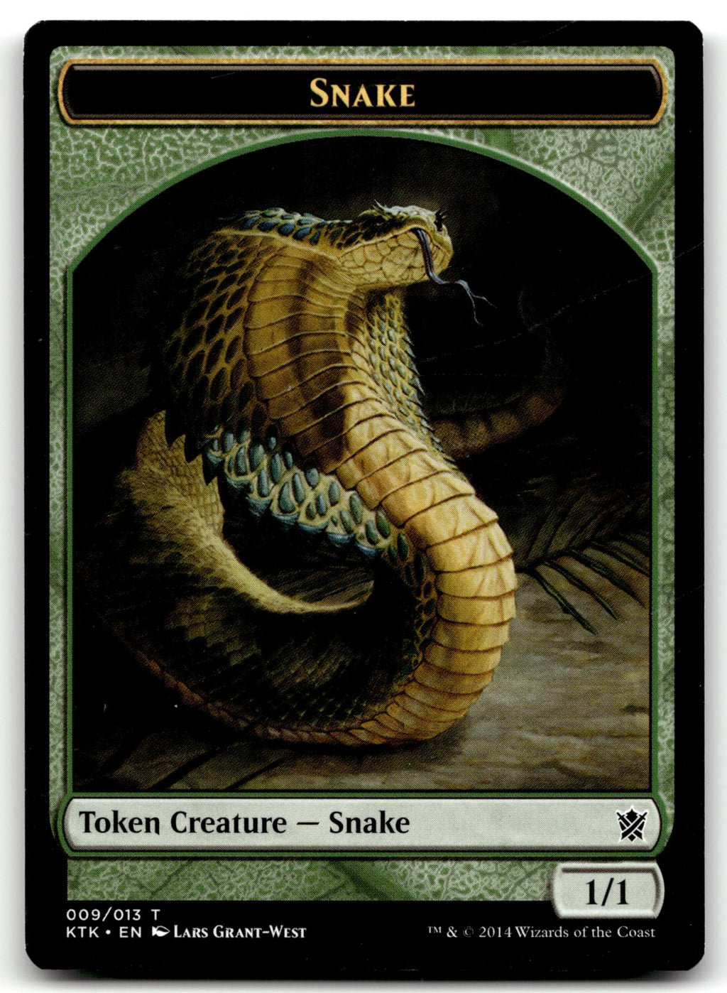 Snake Token 9 Token Khans of Tarkir Magic: The Gathering Near Mint