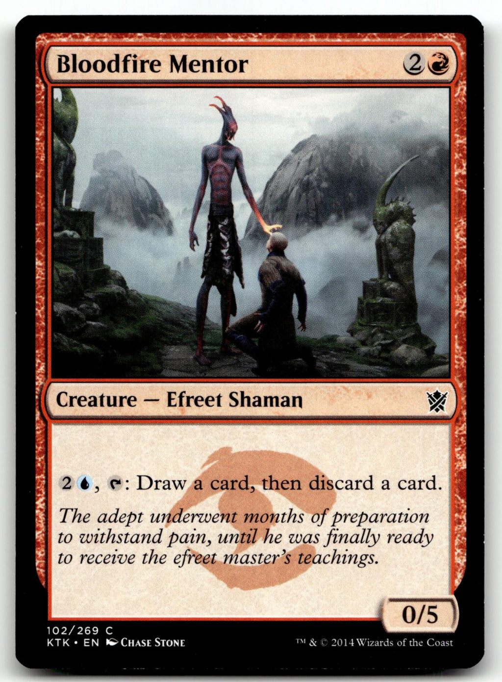 Bloodfire Mentor 102 Common Khans of Tarkir Magic: The Gathering Near Mint
