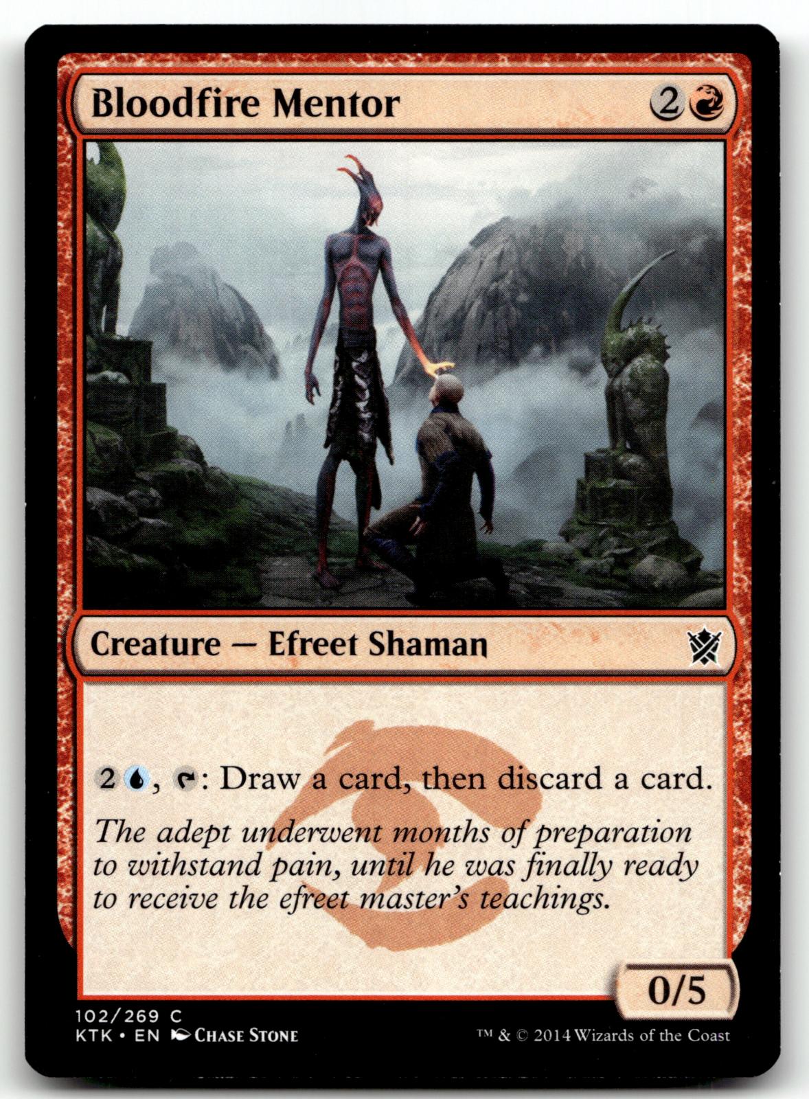 Bloodfire Mentor 102 Common Khans of Tarkir Magic: The Gathering Near Mint