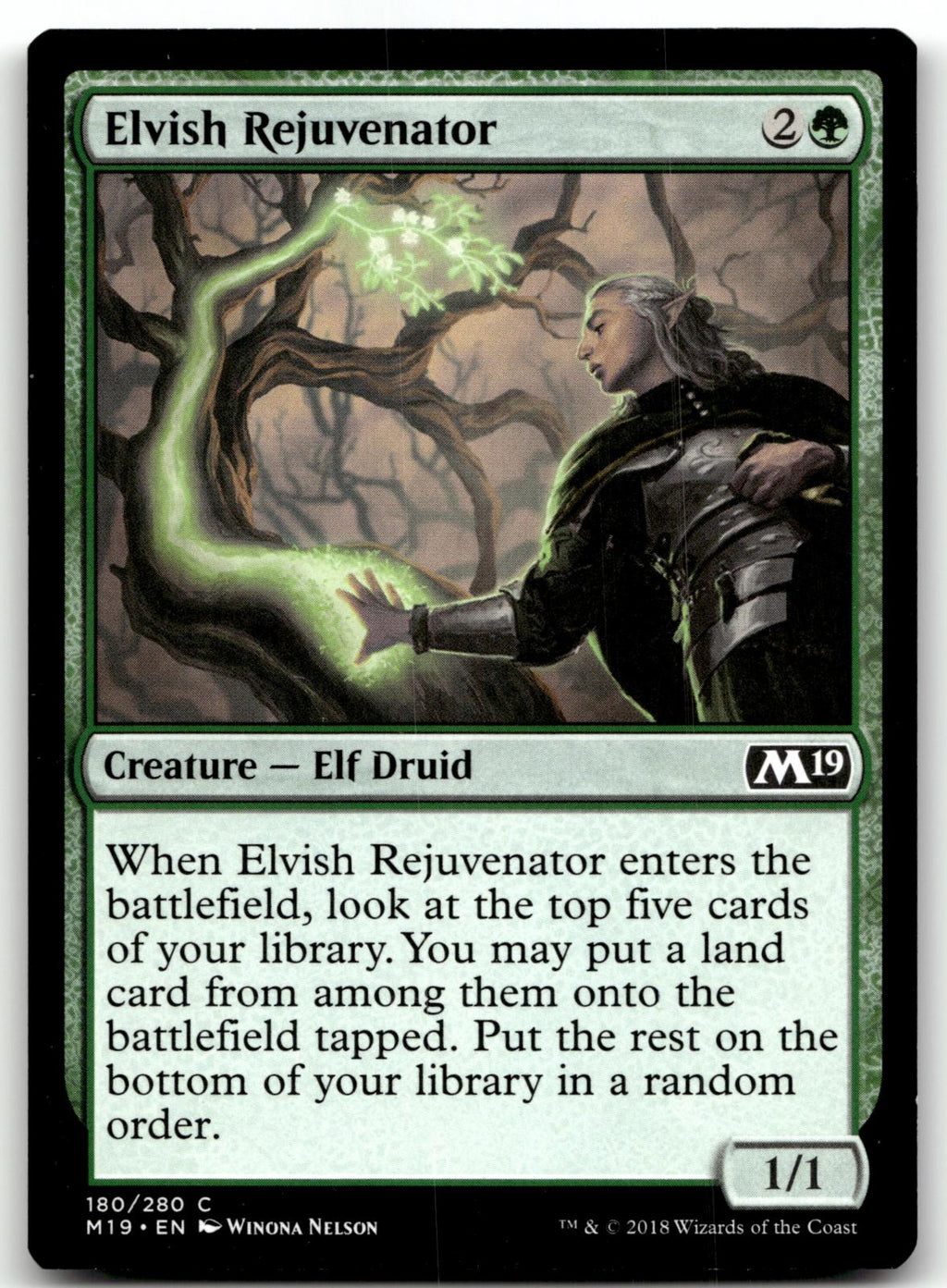 Elvish Rejuvenator 180 Common Core Set 2019 Magic: The Gathering Near Mint