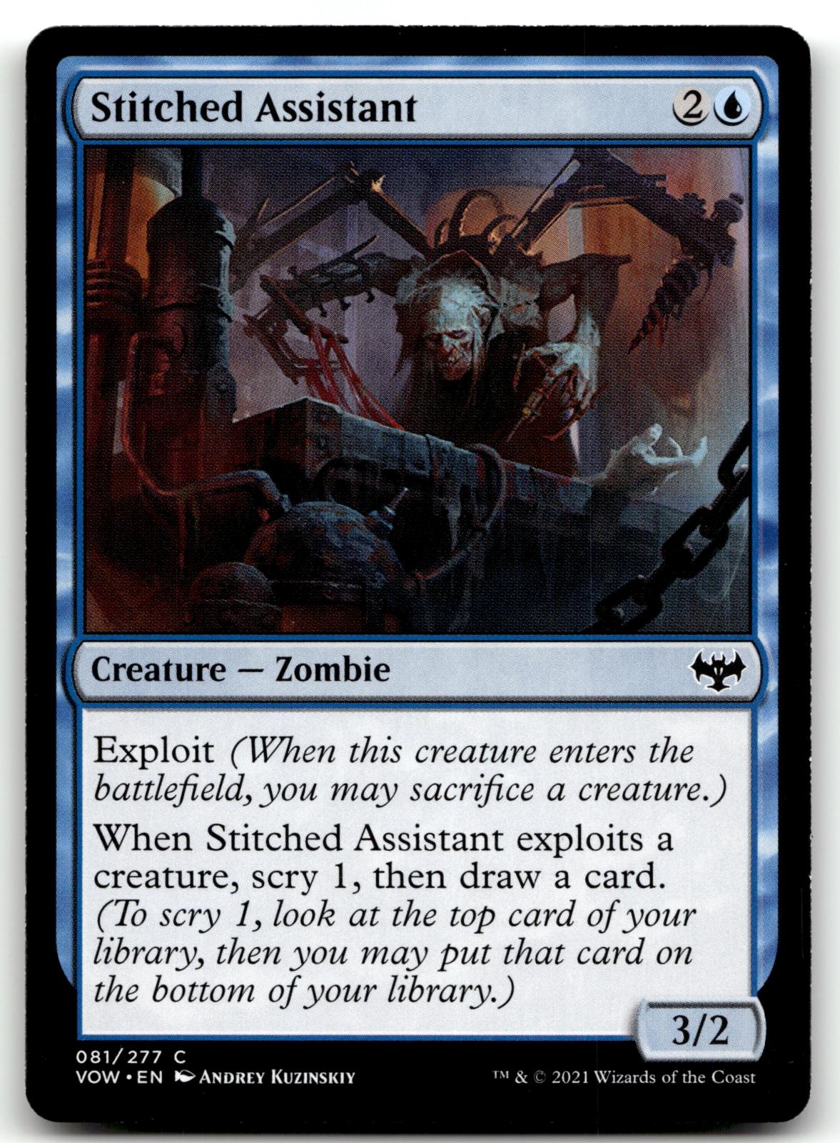 Stitched Assistant 81 Common Innistrad: Crimson Vow Magic: The Gathering NM