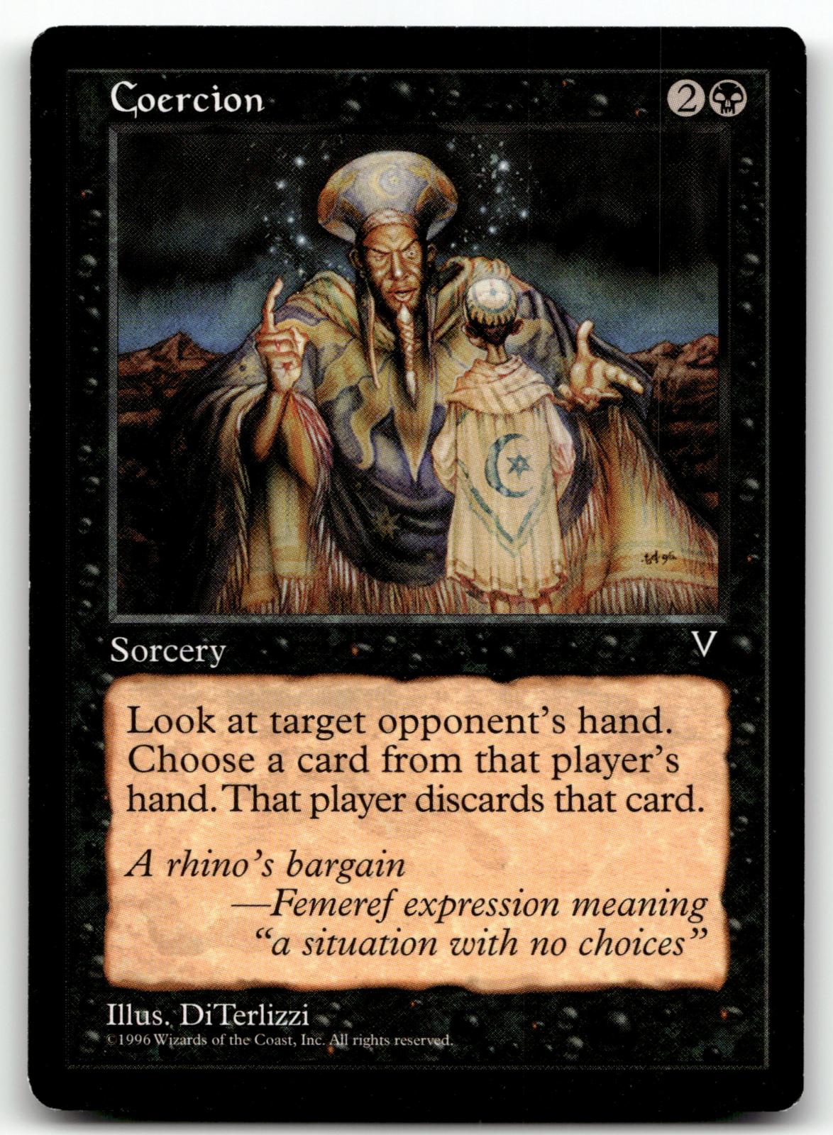 Coercion Common Visions Magic: The Gathering Near Mint
