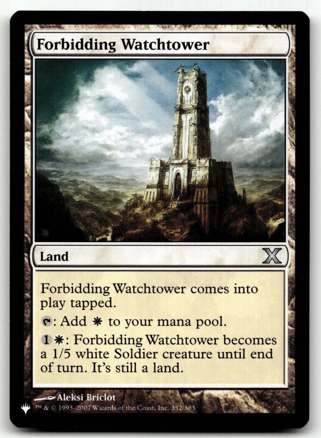 Forbidding Watchtower 352 Uncommon 10th Edition Magic: The Gathering Near Mint