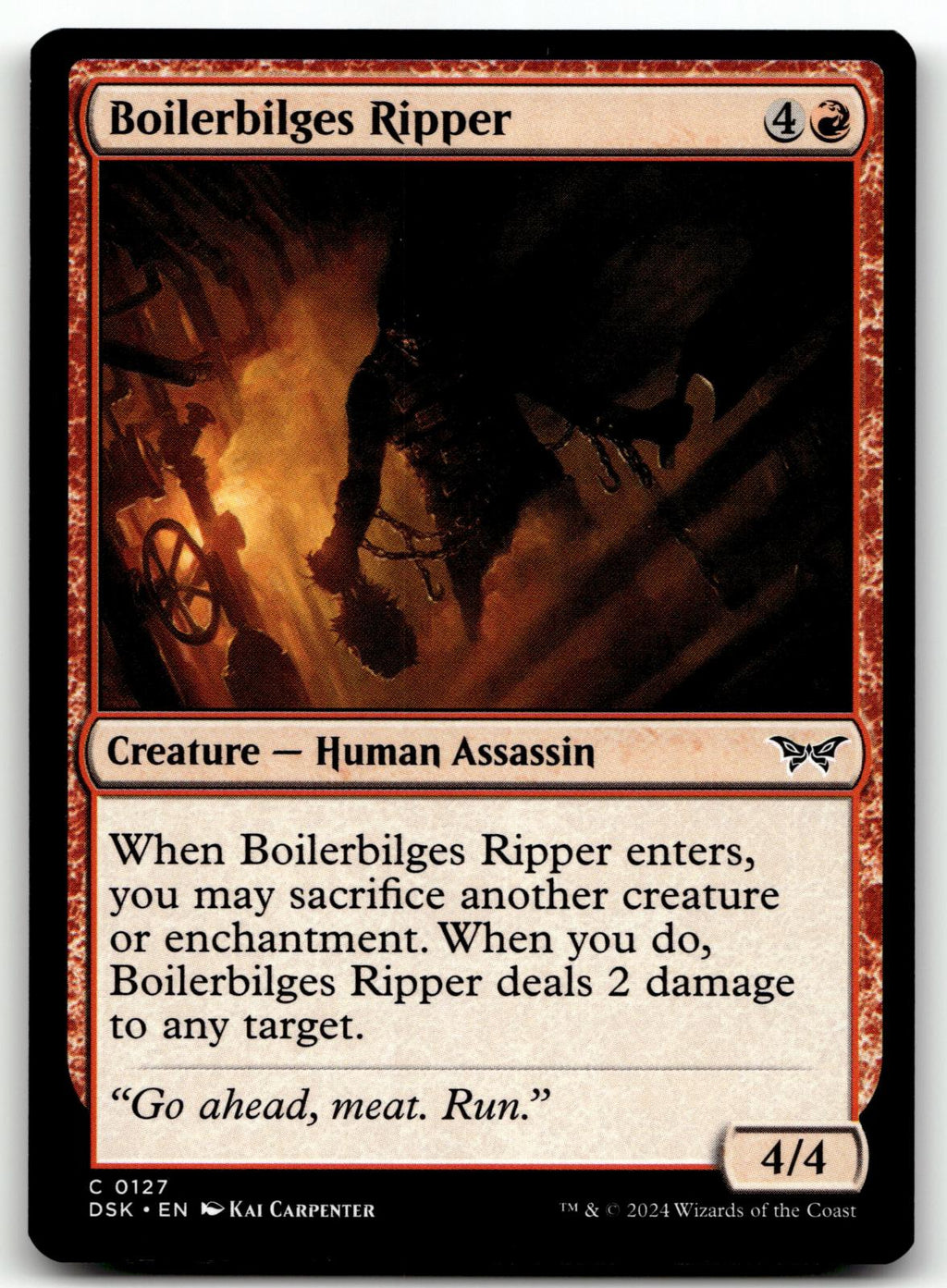 Boilerbilges Ripper 127 Duskmourn: House of Horror Magic: The Gathering NM