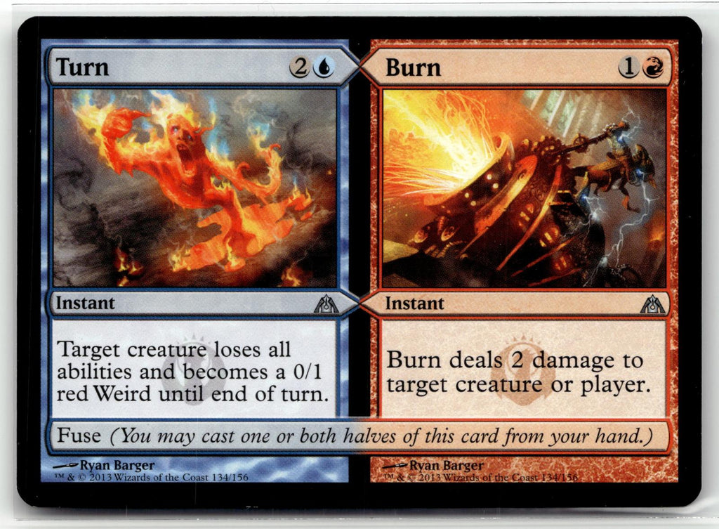 Turn // Burn 134 Uncommon Dragon's Maze Magic: The Gathering Foil Near Mint