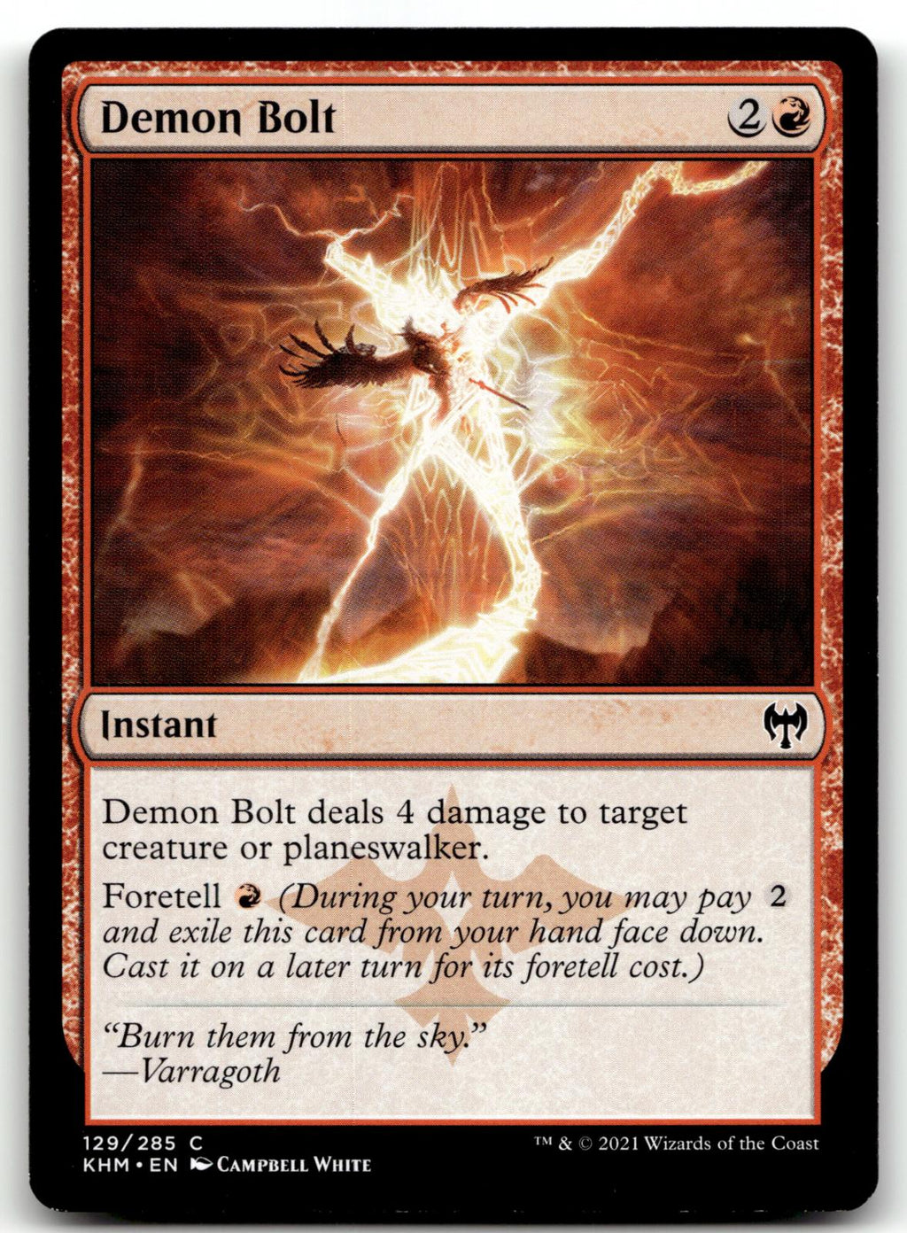 Demon Bolt 129 Common Kaldheim Magic: The Gathering Near Mint