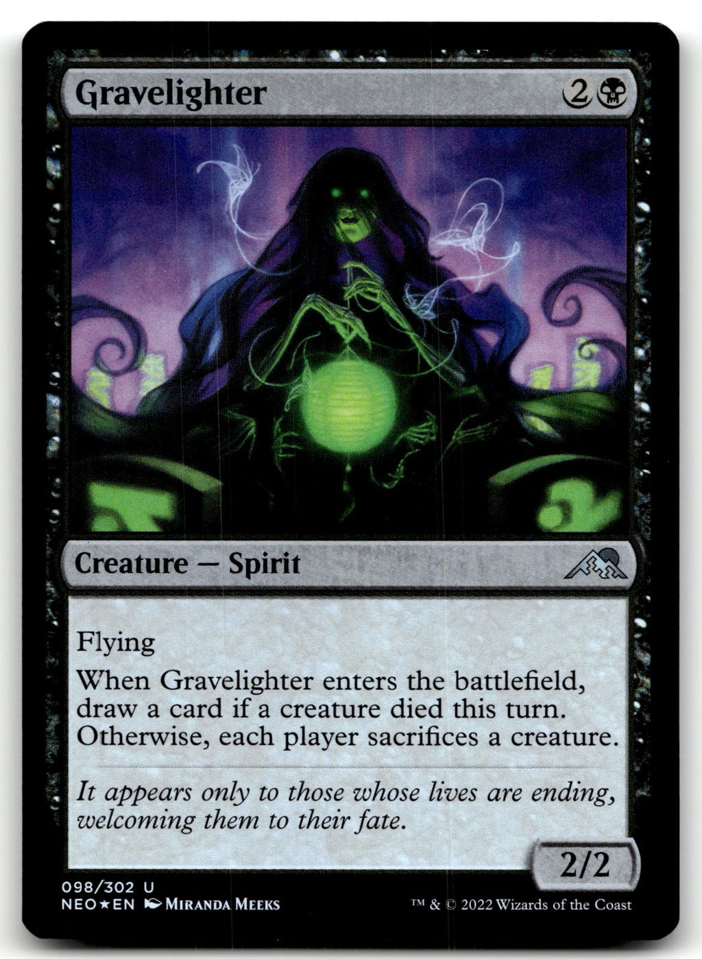 Gravelighter 98 Uncommon Kamigawa: Neon Dynasty Magic: The Gathering Foil NM