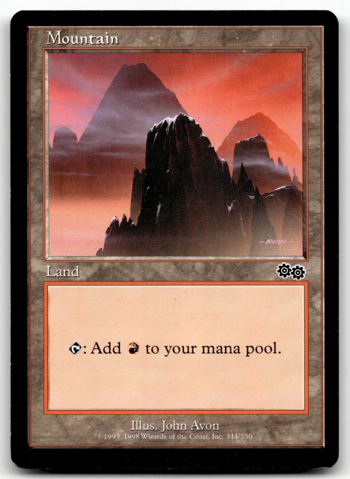 Mountain (344) 344 Land Urza's Saga Magic: The Gathering Near Mint
