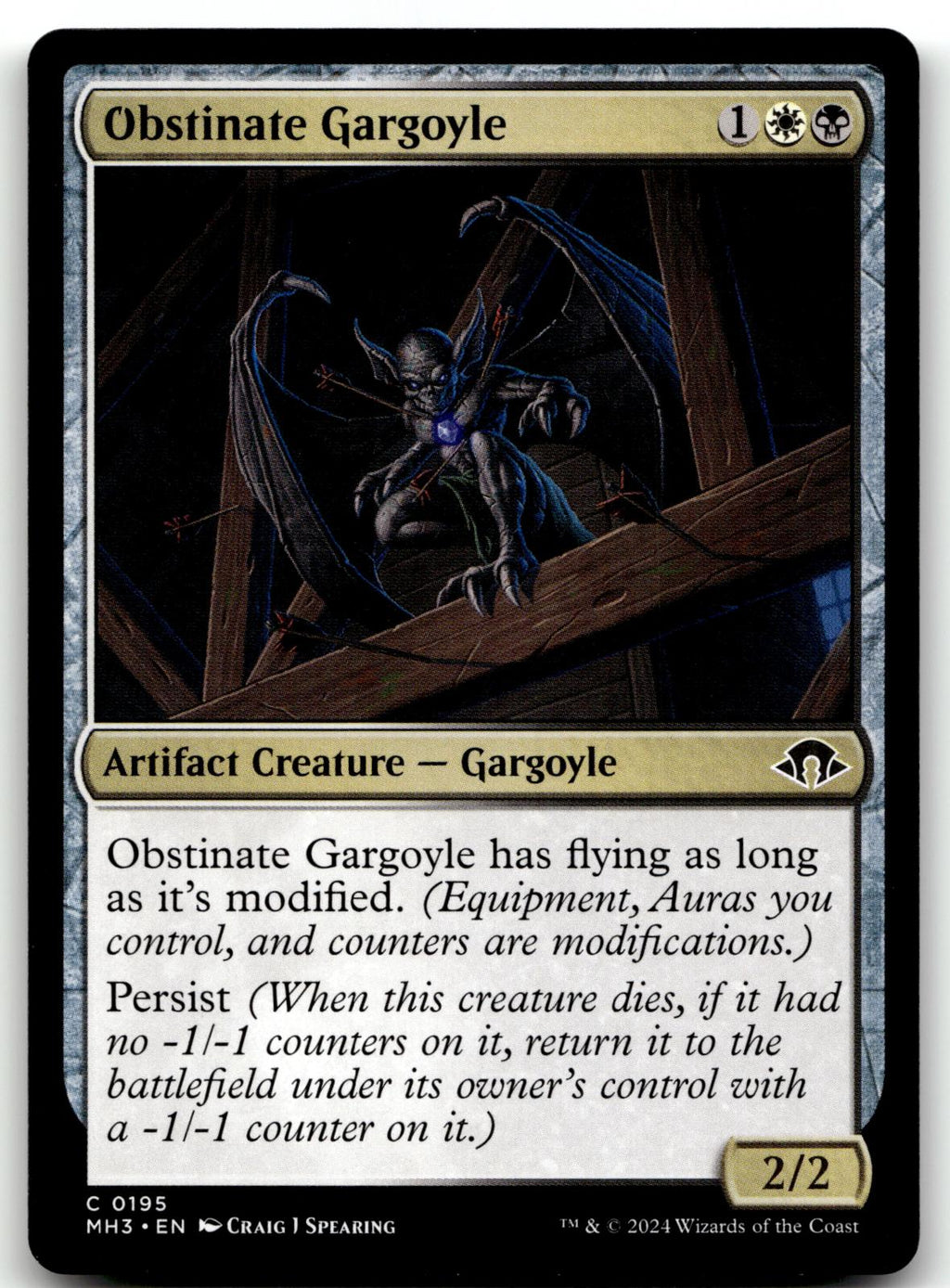 Obstinate Gargoyle 195 Common Modern Horizons 3 Magic: The Gathering Near Mint