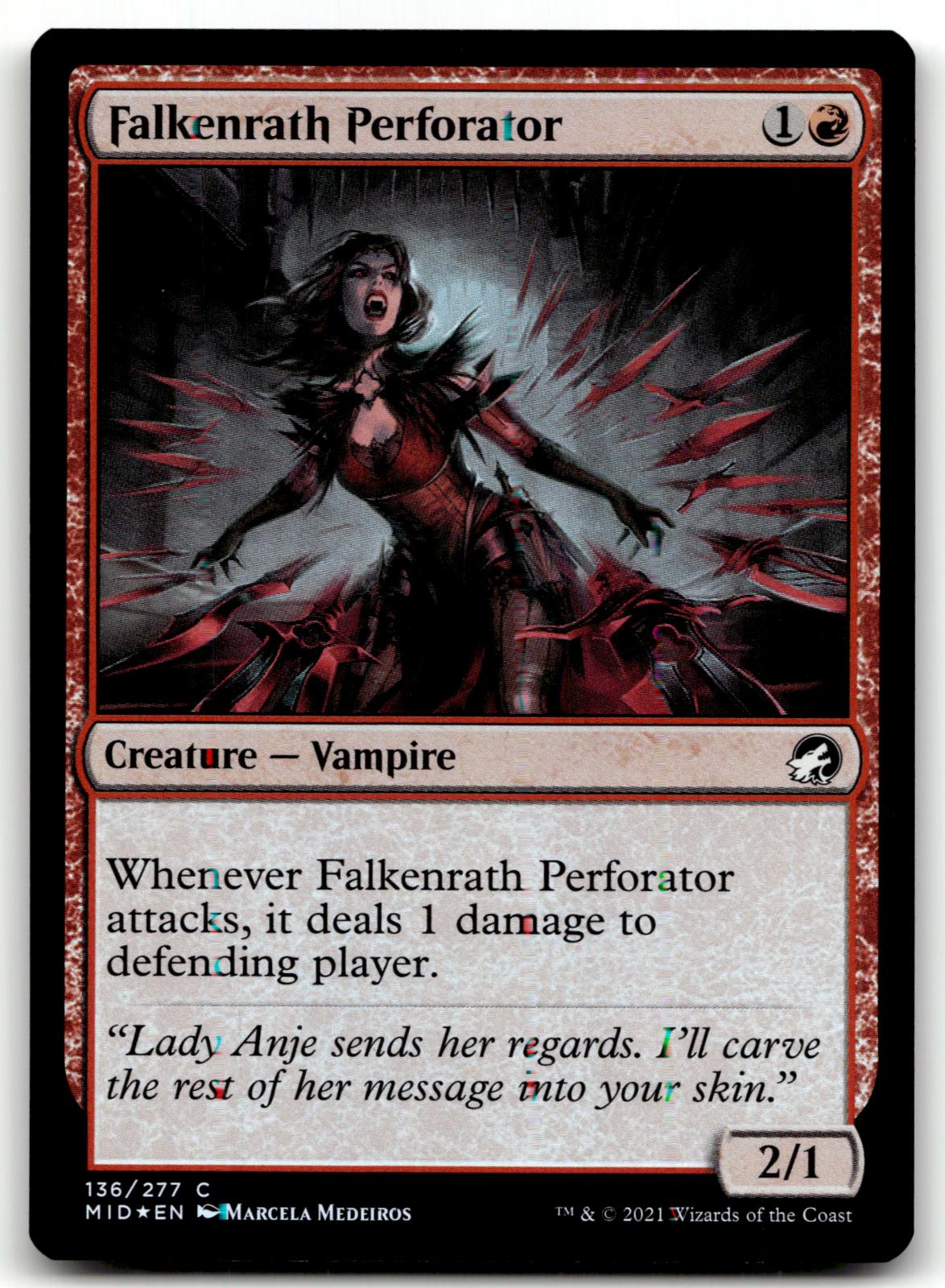 Falkenrath Perforator 136 Innistrad: Midnight Hunt Magic: The Gathering Foil NM