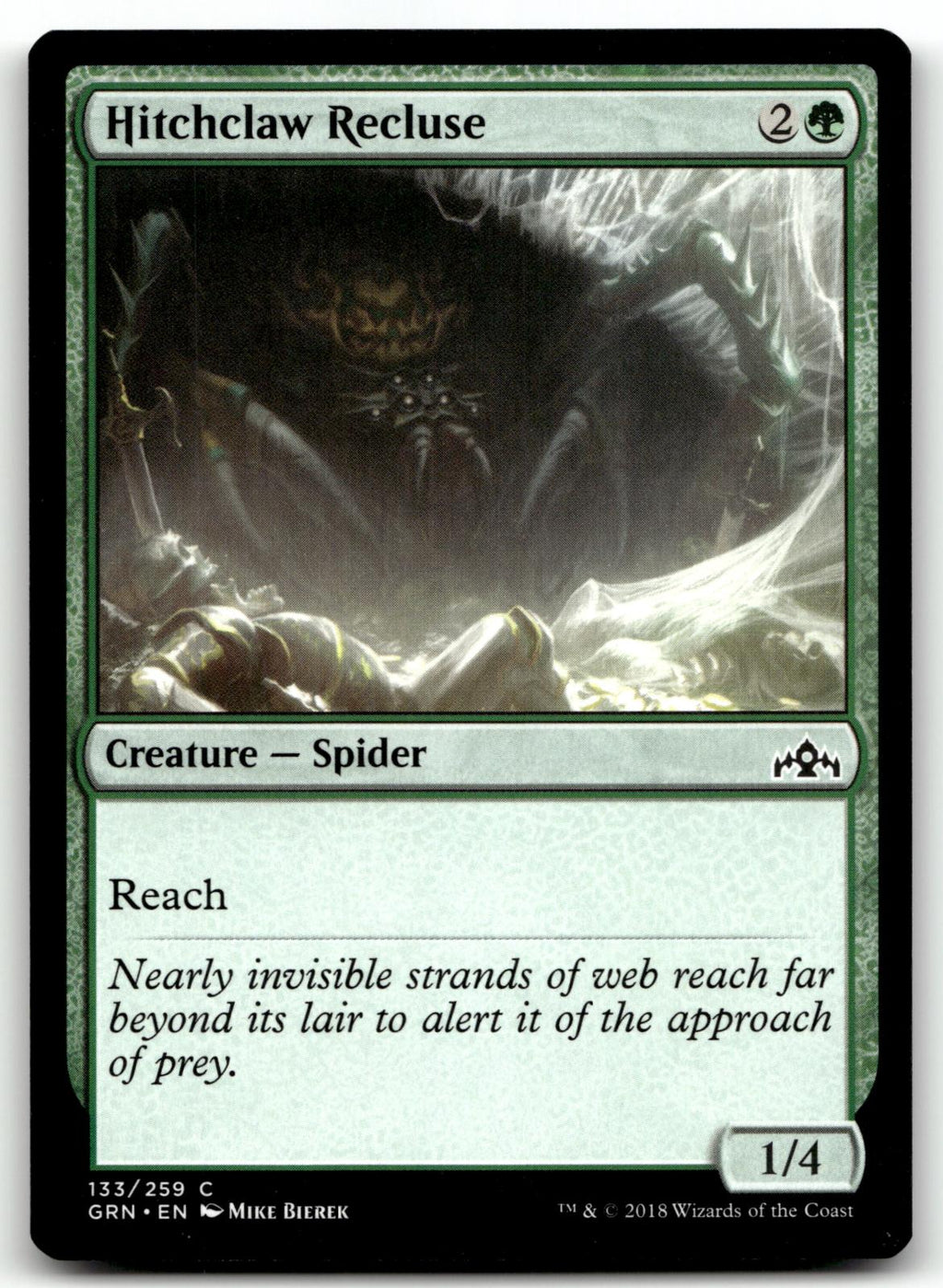 Hitchclaw Recluse 133 Common Guilds of Ravnica Magic: The Gathering Near Mint