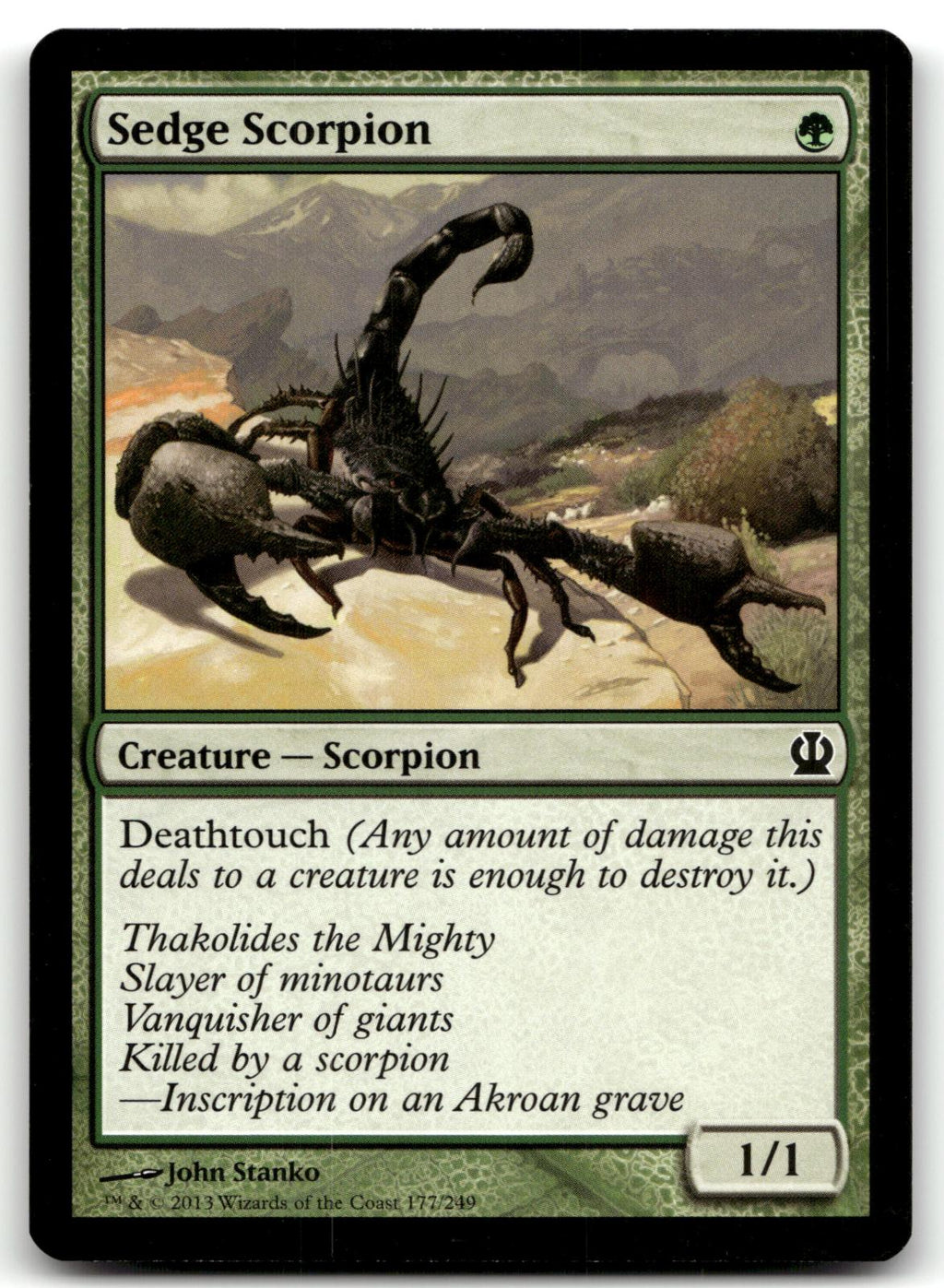 Sedge Scorpion 177 Common Theros Magic: The Gathering Near Mint