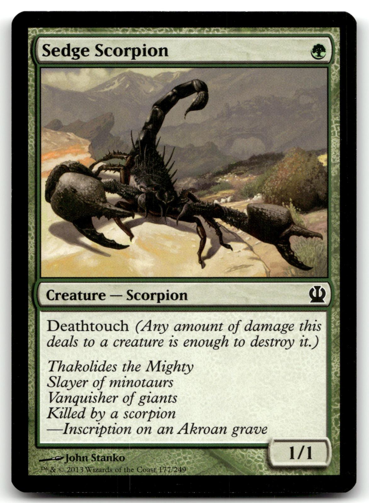 Sedge Scorpion 177 Common Theros Magic: The Gathering Near Mint