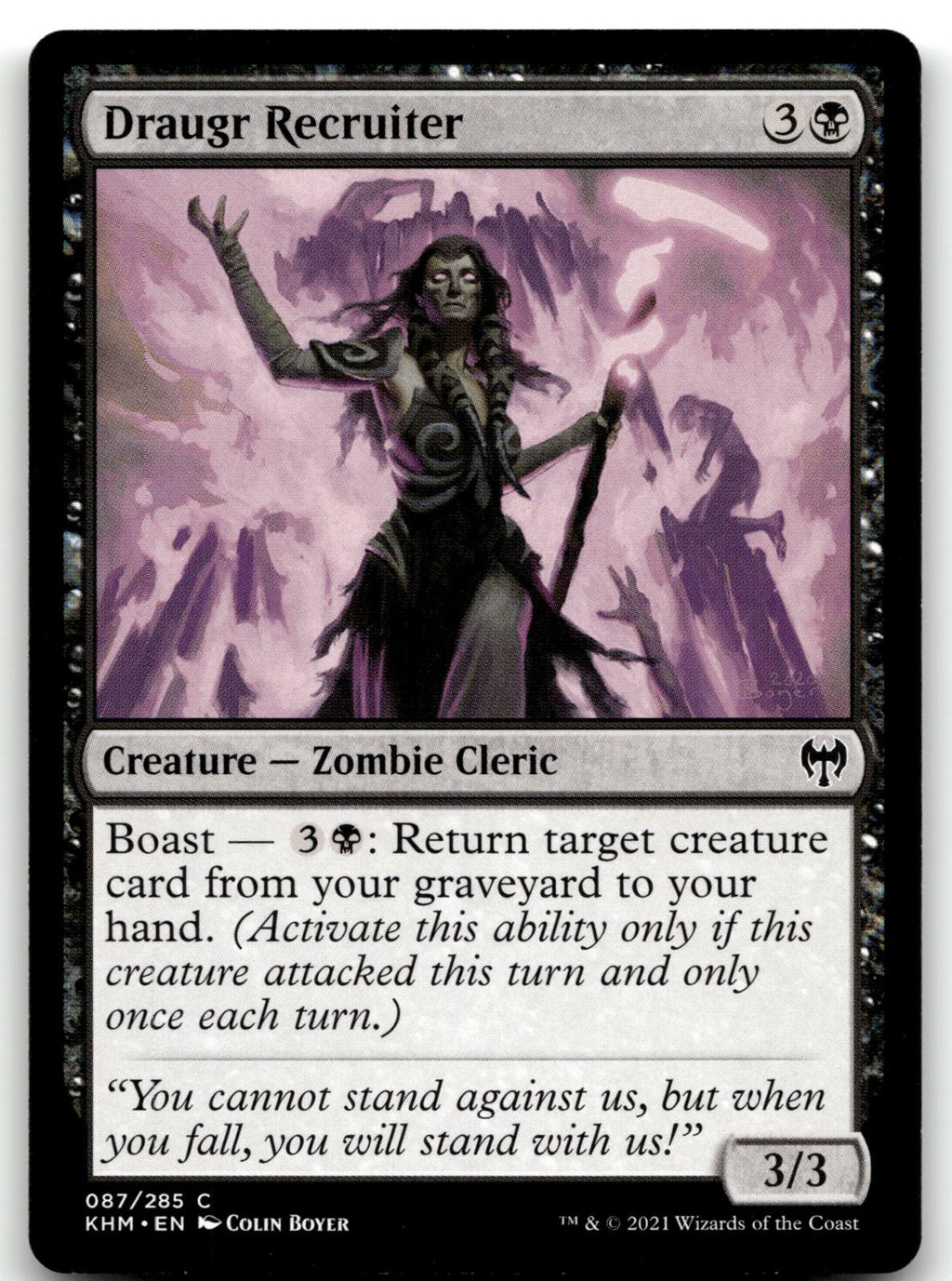 Draugr Recruiter 87 Common Kaldheim Magic: The Gathering Near Mint