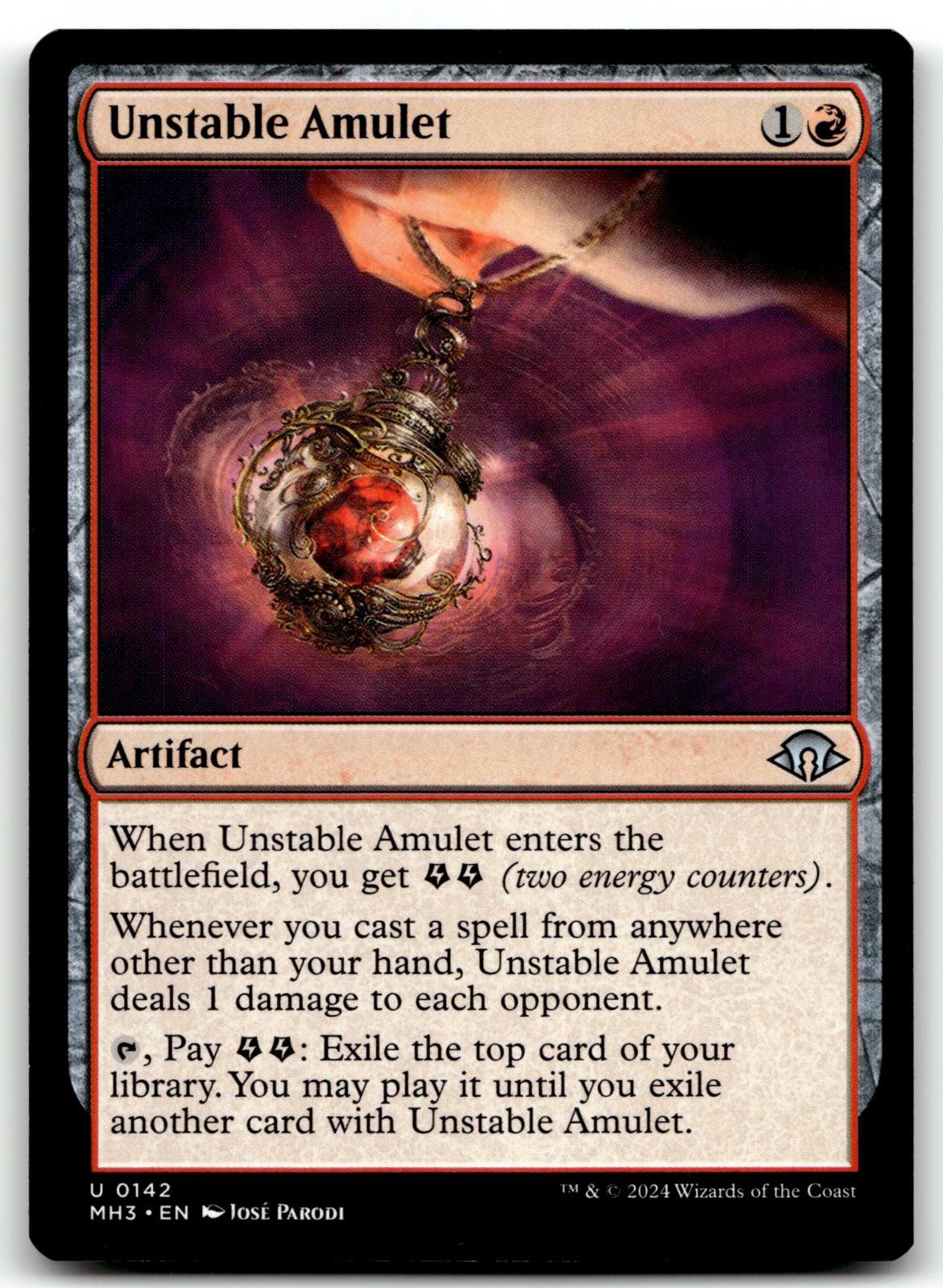 Unstable Amulet 142 Uncommon Modern Horizons 3 Magic: The Gathering Near Mint