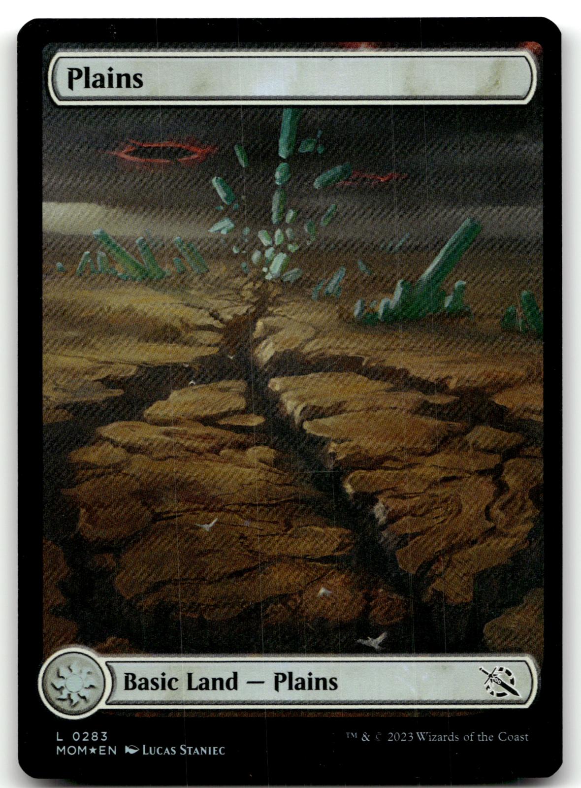 Plains (0283) 283 Land March of the Machine Magic: The Gathering Foil Near Mint