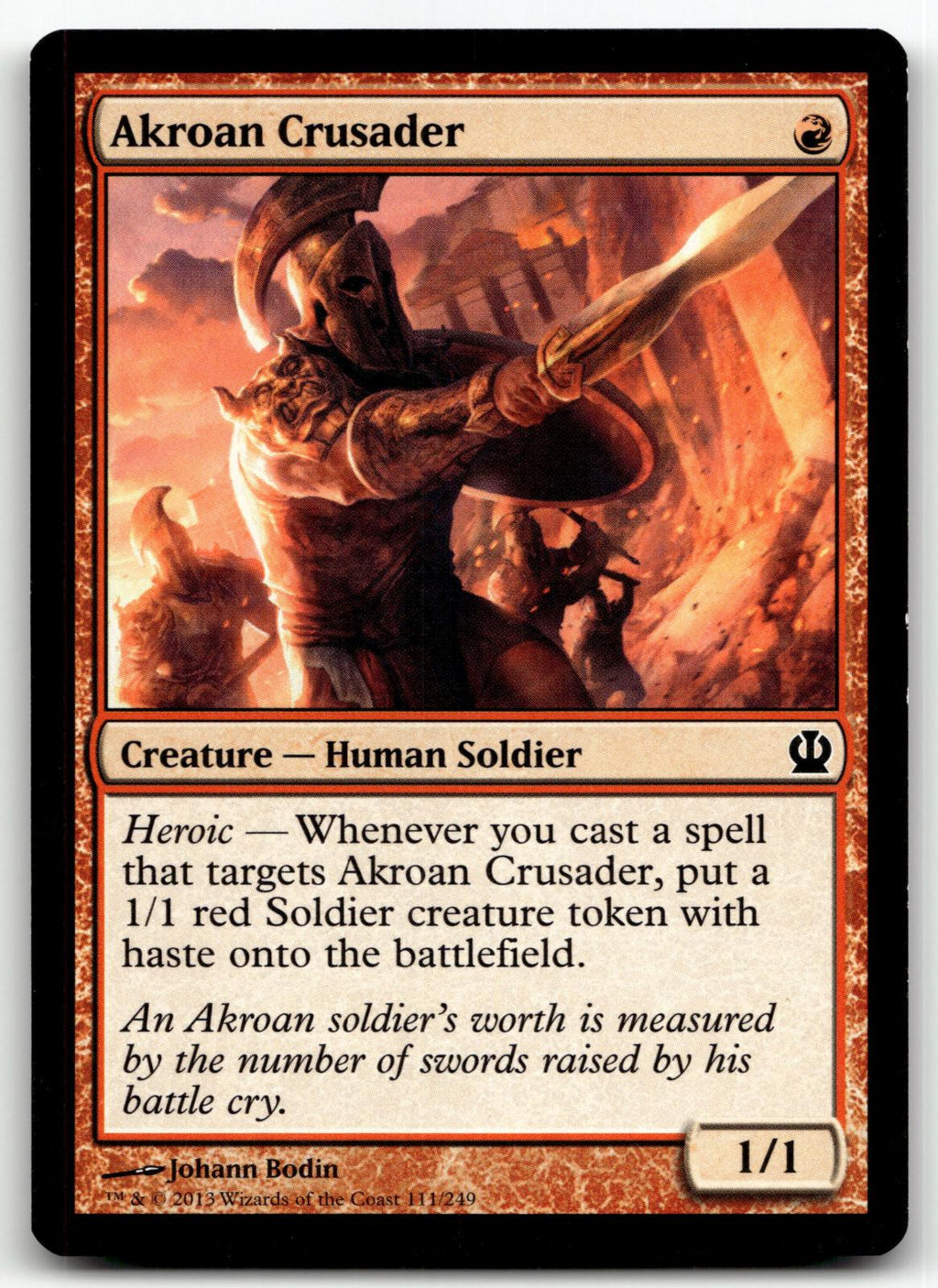 Akroan Crusader 111 Common Theros Magic: The Gathering Near Mint