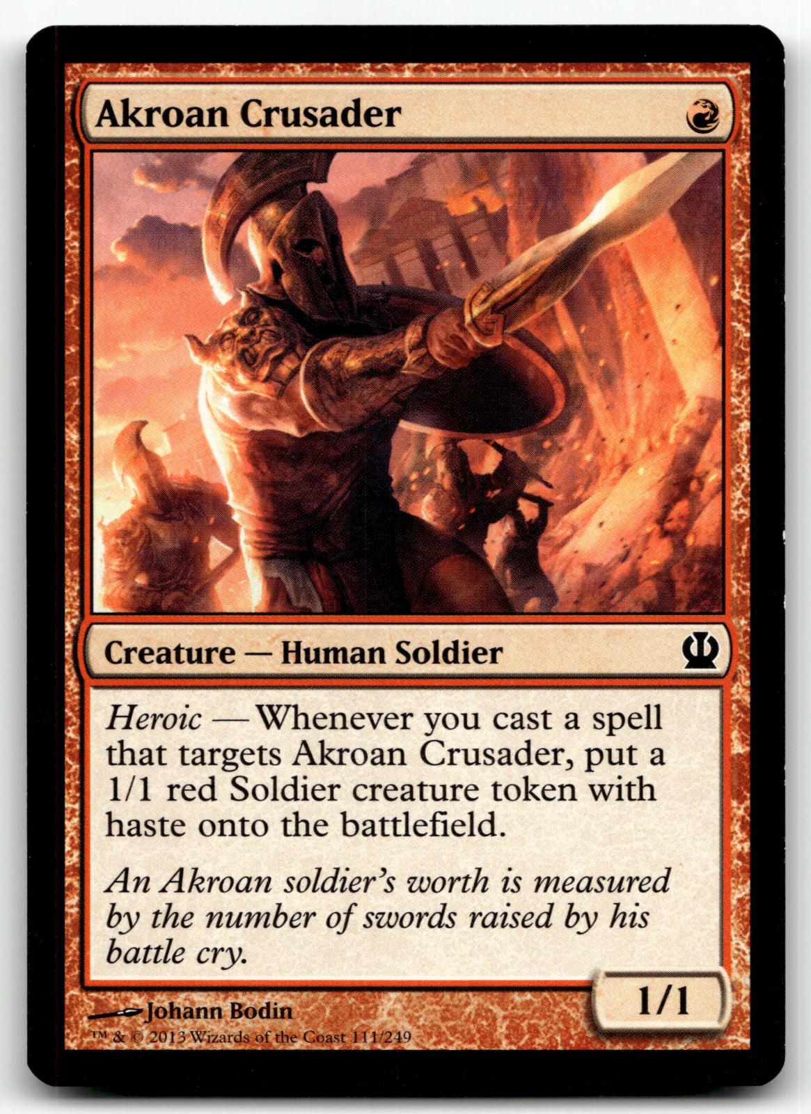 Akroan Crusader 111 Common Theros Magic: The Gathering Near Mint