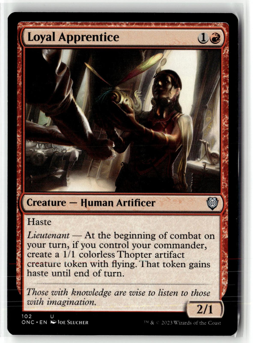 Loyal Apprentice 102 Commander: Phyrexia: All Will Be One Magic: The Gathering 