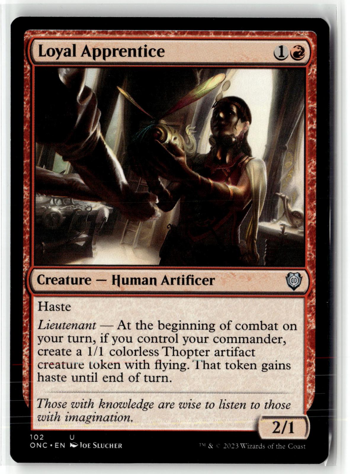 Loyal Apprentice 102 Commander: Phyrexia: All Will Be One Magic: The Gathering 